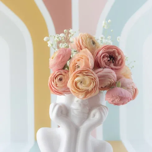 Künstlerische Hochzeitsinspiration mit Pastellfarben und Blumen für ein harmonisches Hochzeitskonzept