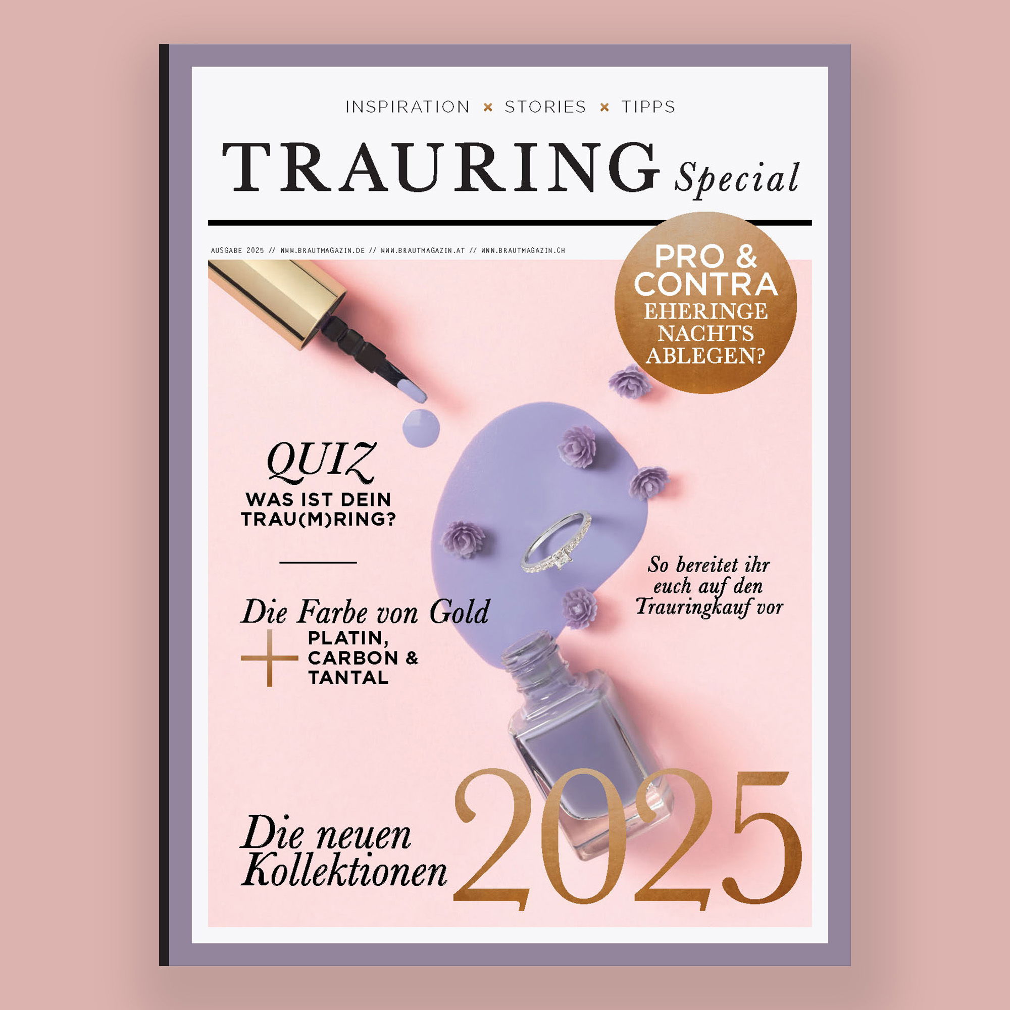cover des Trauring Magazin 2025 vom Braut und Bräutigam Magazin