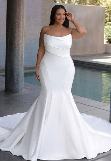 Brautkleid - Braut - Bandeauhochzeitskleid