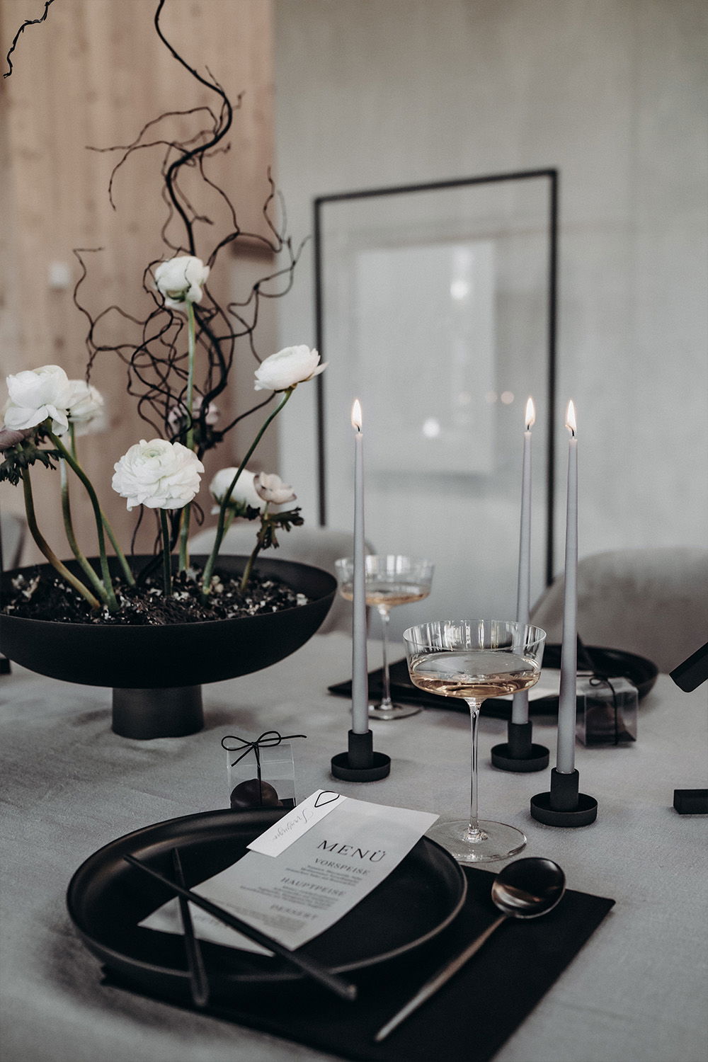 Fine Art - Hochzeitskonzept - Tischdeko