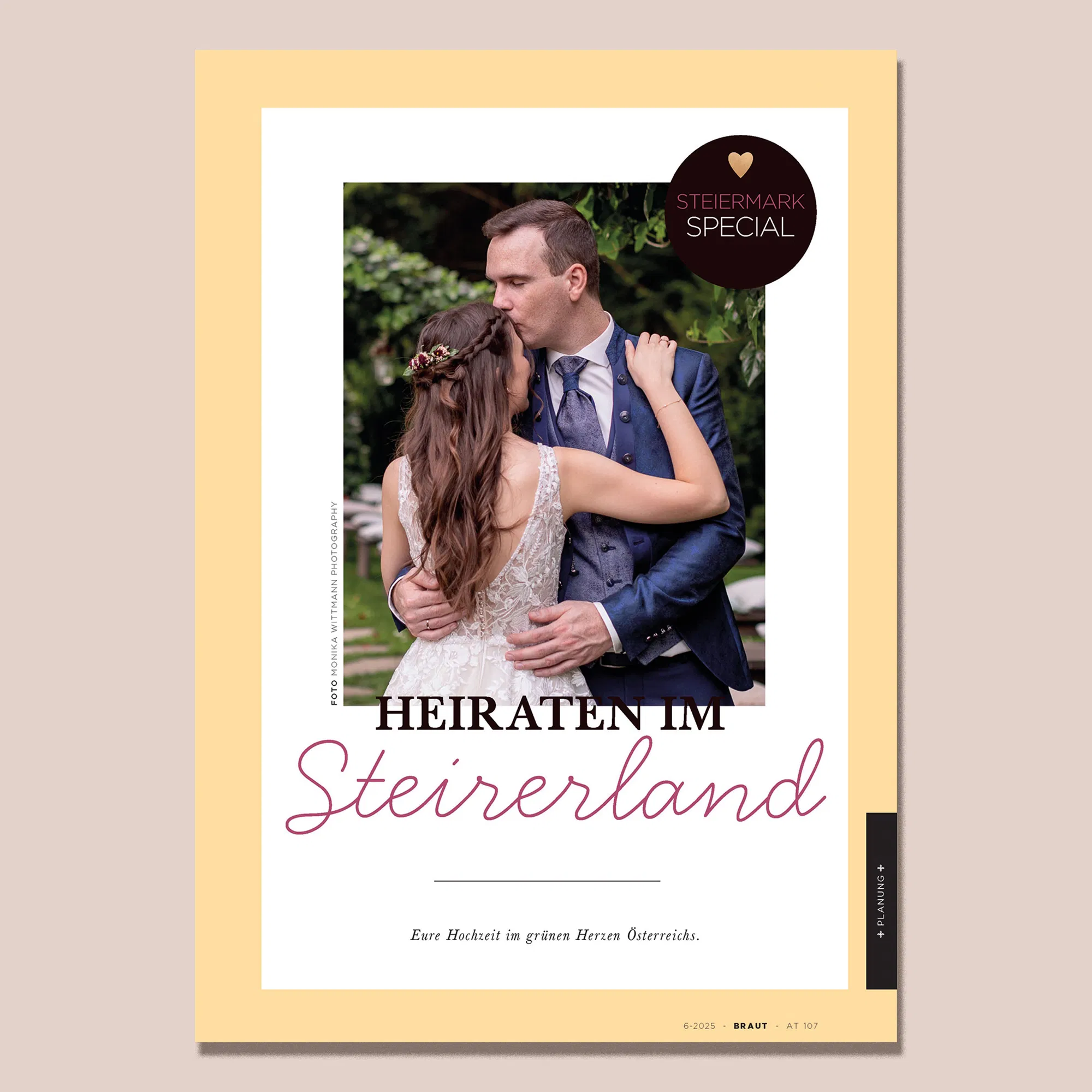 Das Cover des Steirerland Speicals von Braut & Bräutigam