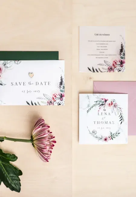Papeterie - Pretty Orange - Einladungskarten - Hochzeit - Save the Date