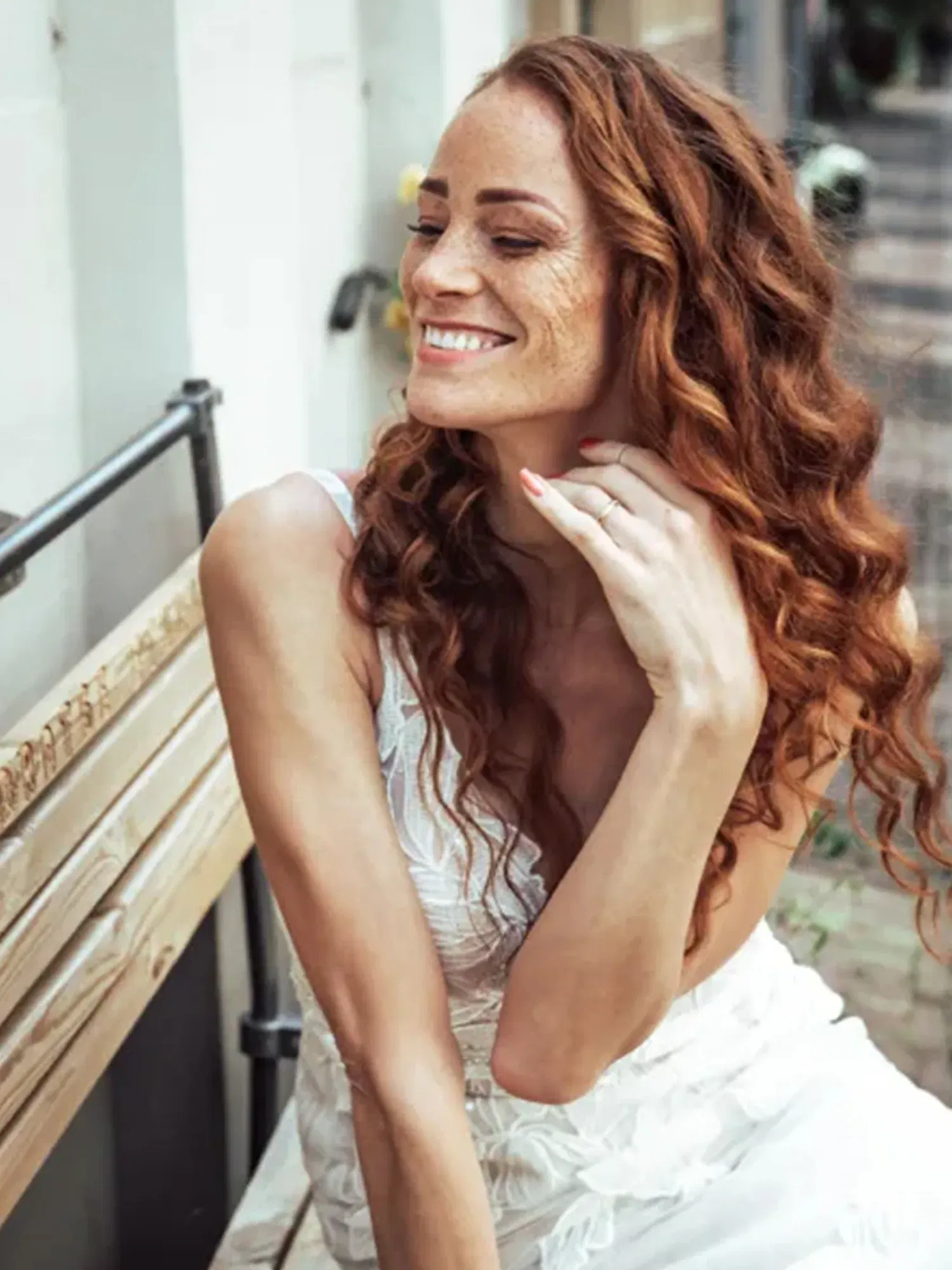 Brautfrisur welliges Haar