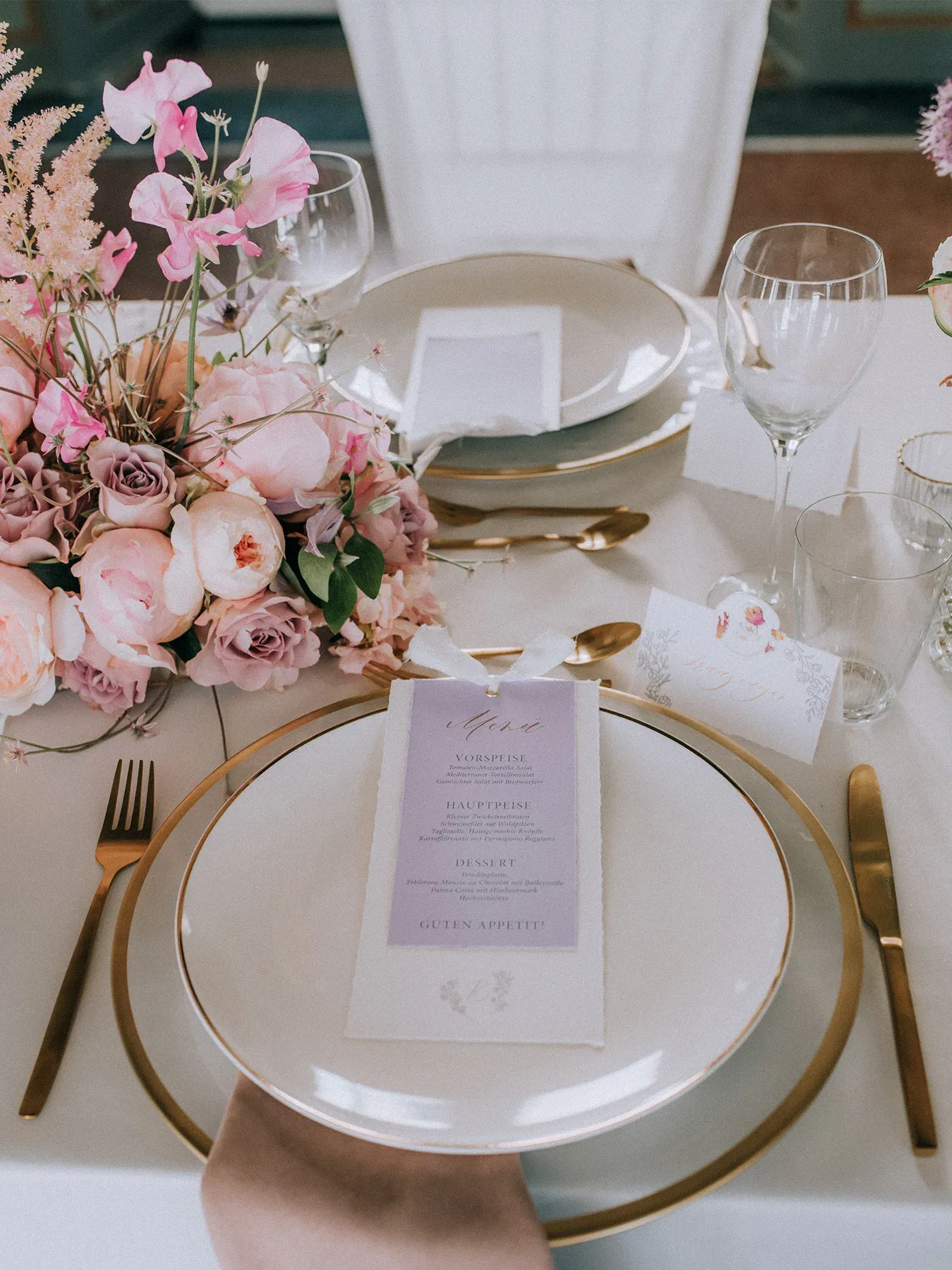 Tischdeko bei einer Hochzeit