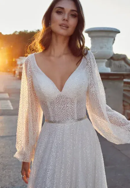 Hochzeitskleid mit Ärmeln