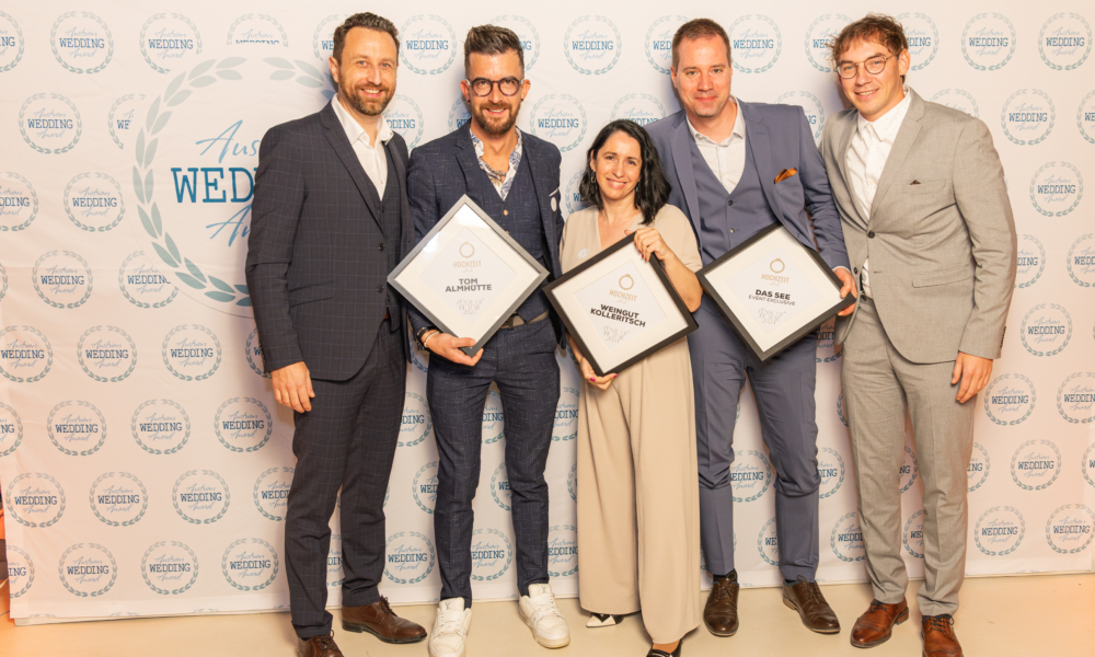 Glückliche Gewinner beim neunten Austrian Wedding Award