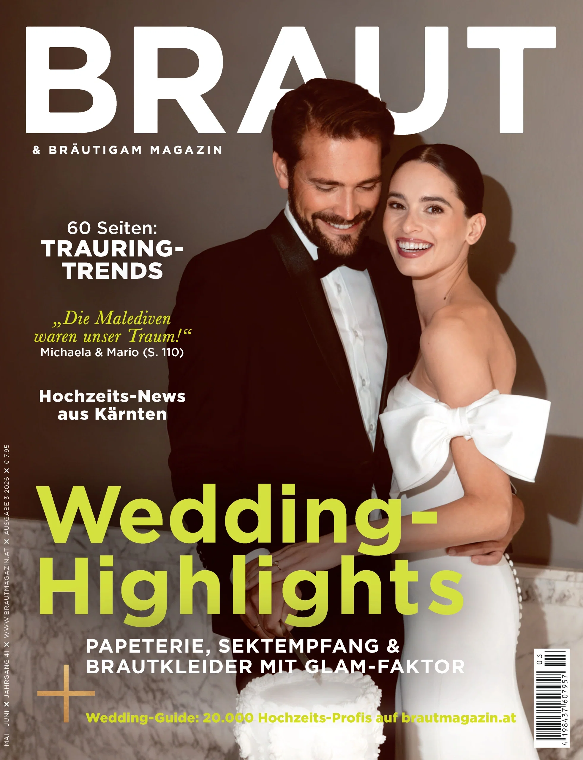 Das Cover des Braut und Bräutigam Magazin Ausgabe Mai-Juni